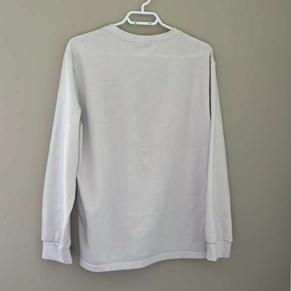 White Long Sleeve Shirt with Black K Spade Design - Picture 2 of 3
